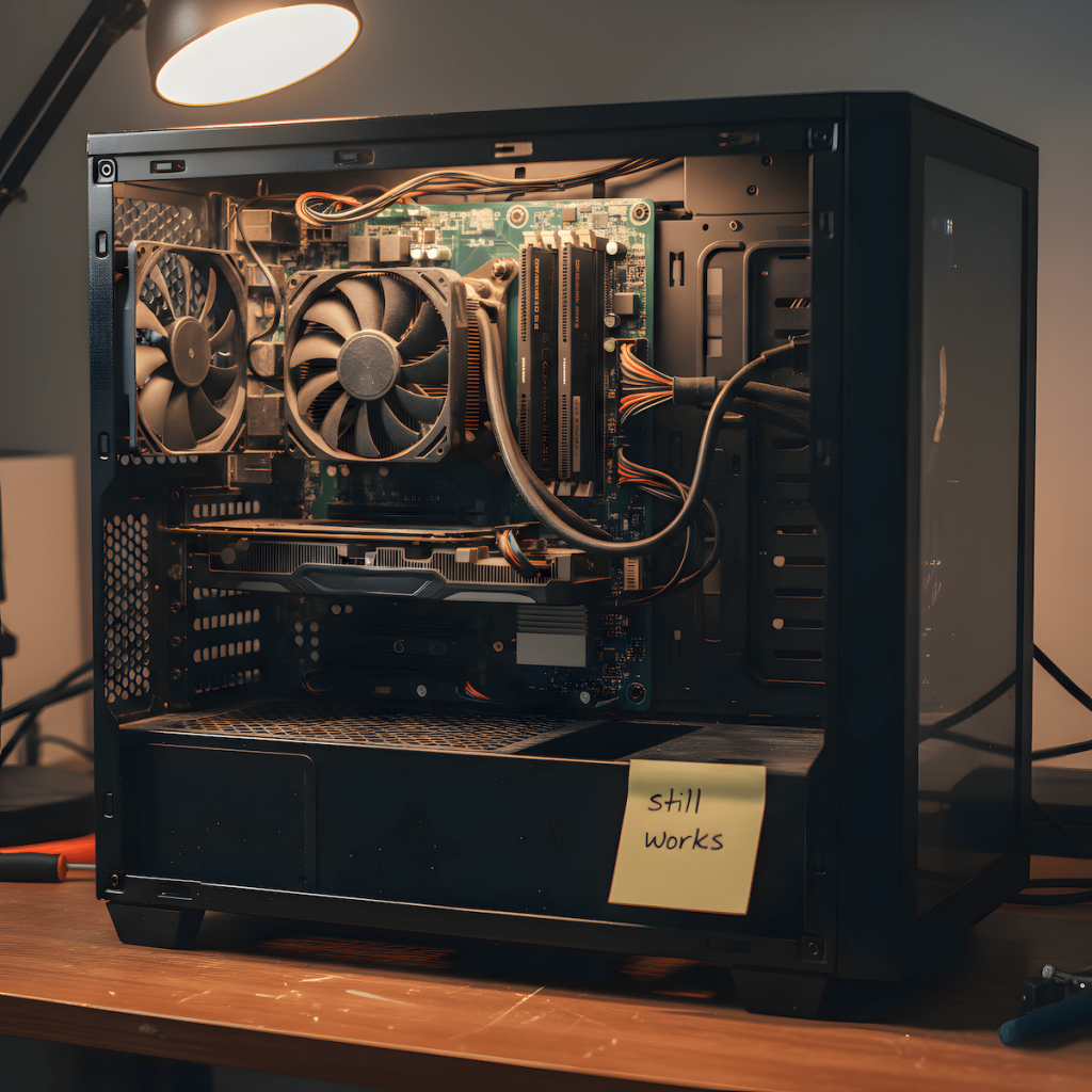 GTX 1660 still installed in a gaming PC in 2026, representing a deliberate decision to skip multiple GPU generations.